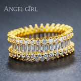 Angel Girl Hot  Luxury Rings  Wedding&Engagement Rose Gold Color Ring Jewelry For Women