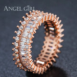 Angel Girl Hot  Luxury Rings  Wedding&Engagement Rose Gold Color Ring Jewelry For Women