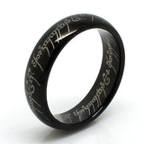 One Ring of Power Width 6mm Gold / Silver / Black Fashion Movie Jewelry