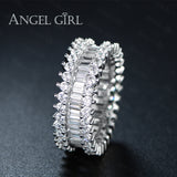 Angel Girl Hot  Luxury Rings  Wedding&Engagement Rose Gold Color Ring Jewelry For Women