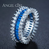 Angel Girl Hot  Luxury Rings  Wedding&Engagement Rose Gold Color Ring Jewelry For Women