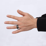 Men's Rudder and Anchor Ring Cool Black