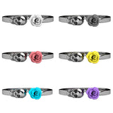 Fashion Skull Womens Ring  Punk Rock Rings Charm Female Red Rose Rings