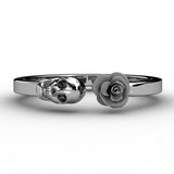 Fashion Skull Womens Ring  Punk Rock Rings Charm Female Red Rose Rings