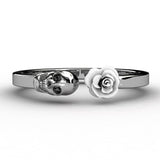Fashion Skull Womens Ring  Punk Rock Rings Charm Female Red Rose Rings