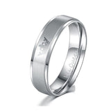 Fashion DIY Her King and His Queen Stainless Steel Wedding Rings for Women Men
