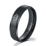 Fashion DIY Her King and His Queen Stainless Steel Wedding Rings for Women Men