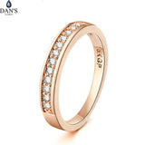 Fashion Classic Copper Gold Color Austrian Crystals  Wedding Rings for Women