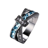 Cross Ring for lady, women Wedding Ring color jewelry