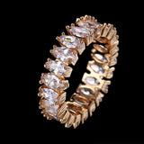 Engagement Ring for Women Gold Color Ring Luxury