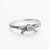 925 Sterling Silver Ladies Bowknot Ring