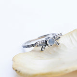 925 Sterling Silver Ladies Bowknot Ring